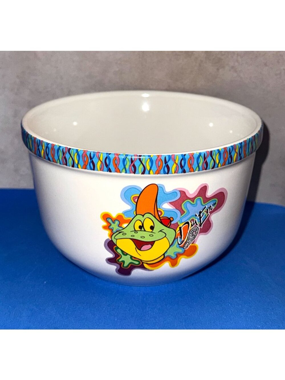 Kellogg's 2002 Dig Em Frog Sugar Smacks White Ceramic Cereal Bowl